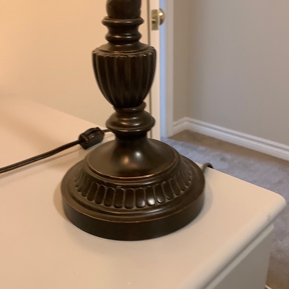 2  Murano Crystal table lamps with metal base .2 level lamp 27.5 inch length, - Picture 10 of 16